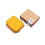 Outlery Silicone Pouch Travel Cutlery (Yellow) - a Silicone Pocket to Protect and Transport your Foldable On-the-Go Cutlery Set, portable utensils set with case