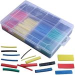 Heat Shrink Tubing Wrap Heatshrink Cable Sleeving Tube Kit, Insulation Shrink Ratio 2:1, 6 Colors 11 Sizes 580 Pcs