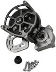 Aluminum Alloy Assembled Transmission Case Gearbox with Gear for 1/10 Axial Wraith 90018 90048 90056 RR10 RC Crawler Car (Titanium)