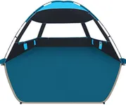 COMMOUDS Beach Tent Sun Shade for 3/4-5/6-7/8-10 Person, UPF 99+ Beach Sun Shelter Canopy Tent, Lightweight, Easy Set Up and Carry