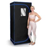 SereneLife Portable Sauna- Infrared Sauna, Personal Home Spa Tent, Sauna Box, with Remote Control, Heating Foot Pad, Foldable Reinforced Chair