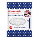 Fremouth Orthodontic Flossers for Braces - Ortho Dental Floss Picks, 100 Count (Pack of 1)