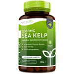 Sea Kelp 2000mg - Natural Source of Iodine - Normal Cognitive Function, Energy Yielding Metabolism, Nervous System Function, Skin and Production of Thyroid Hormones - 8 Month Supply - Nutravita