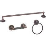 Naples Series 3 Piece Oil Rubbed Bronze Bathroom Hardware Set