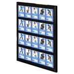 Franklin Sports Baseball + Trading Card Display Frame - Card Display Case for Sports, Collector + Trading Cards -Wall Mounted Card Display Case - 20 Top Loaders Included,Black