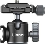 Tripod Ball Head ULANZI U-80L Camera Quick Release Metal Ball Head Camera Mount Arca Swiss 360° Rotating with Quick Release Plate & Cold Shoe, 22lbs/10kg Load for 1/4" Tripod,Monopod,DSLR,Camera