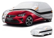 Weleyclore Hatchback Car Cover Waterproof Breathable,Outdoor Car Covers.Rain Snow UV Dust Protection.Custom Fit for VW Polo,Audi A1,Ford Fiesta,Mini Hatch,Vauxhall Corsa,Dacia Spring,etc B1