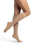 Sigvaris 982 Dynaven Sheer Open Toe Knee Highs - 20-30 mmHg Beige LS 982CLSO77