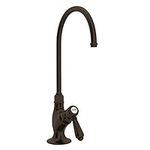 Rohl A1635LMTCB-2 Country Kitchen High Arc Gooseneck Filtering Kitchen Faucet, Tuscan Brass