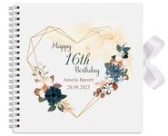 Personalised Milestone Birthday Photo Book - Customised Birthday Guest Book, Memory Scrapbook For All Ages 16th, 18th, 21st, 30th, 40th, 50th, 60th, 70th