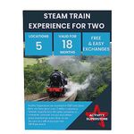 Activity Superstore Steam Train Gift Experience Voucher For Two, Available at 5 UK Locations, 18-month Validity, Experience Days, Train Gifts, Couples Gifts, Retirement Gifts