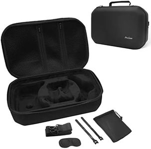 ProCase Hard Travel Case for Oculus Quest 2 VR Gaming Headset, Controllers Accessories Shockproof EVA Hard Shell Carrying Case Storage Bag with Shoulder Strap, Also Fits Elite Strap -Black