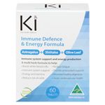 Ki - Defence & Energy Formula, 60 Tablets - Immune System Support, Cold Prevention, Healthy Digestion, Fatigue Relief, Antioxidant and Cardiovascular Supplement - Stamina and Energy Supplement