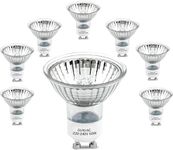 Moscare GU10 Halogen Bulbs 50W 220-240V, 8 Pack GU10 Halogen Spotlight Bulbs 500lm 2800K Warm White Dimmable, GU10 Bulbs for Recessed Bulbs, Track Light Bulbs