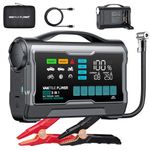 VANTRUE POWER JS3 Real 3250A Jump Starter with Air Compressor 160PSI, 12V Car Battery Booster Jump Starter with 9" Display, Portable Jump Box with 65W Fast Charging Power Bank, 8L Gas/3L Diesel