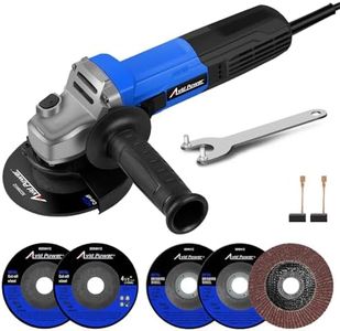 AVID POWER Angle Grinder, 7.5-Amp 4-1/2 inch Electric Grinder Power Tools with Grinding Wheels, Cutting Wheels, Flap Disc and Auxiliary Handle for Cutting, Grinding, Polishing and Rust Removal - Blue