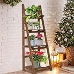 Idzo 4 Tier Wooden Ladder Shelf 44 