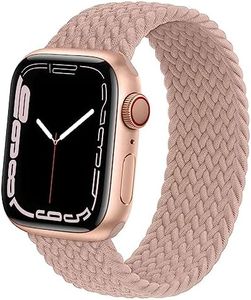 iXTRA Lace Braided Solo Loop Compatible With Apple Watch Band 38 40 41 42mm 44 45 46 49mm for Men Women, Stretchy Nylon Elastic Sport Wristband for iWatch Series Ultra1/2 SE 1/2 10 9 8 7 6 5 4 3 2 1