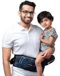 BuTT BaBy Carriers Navy With Hip Seat, In-Built Mini Diaper Bag To Sling Carry Bag With Great Lumbar With Double Lock Safety, 6-In-1 Baby Carrier, Infant Toddler Hip Carrier