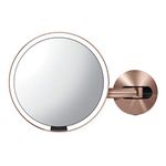 simplehuman 8" Sensor Makeup Mirror, Rose Gold Steel