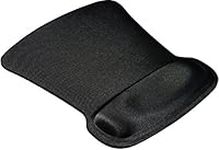 Allsop Mousepad with Square Gel Wrist Support And Non-Slip Backing - Black