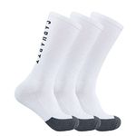 Carhartt Men's Force Midweight Logo Crew 3 Pack Socks, White, L UK