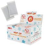 HEAT UP Hand Warmers Heat Packs - Premium Quality Long Lasting Up to 12 Hours of Heated Hand Warmers-Safe and Natural Air Activated Odorless Warmers - Available in Packs of 20 pairs (40 units) or 40 pairs (80 units)