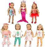 XFEYUE American 18 inch Doll Clothes and Accessories for 18 inch Doll, Mermaid Costumes and Various Styles of Doll Clothes for Child Birthday Gifts