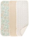 Crane Baby Muslin Baby Burp Cloths, Lightweight Absorbent Burp Cloth, Beach Life Starfish, Set of 3, 7” x 20”, Newborn Baby Essentials, Burp Cloths Baby Boy, Burp Cloths Baby Girl, Newborn Essentials