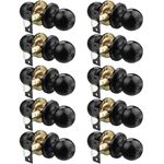 10 Pack Probrico Black Door Knobs Privacy Door Handle Interior Door Knobs for Interior Bed/Bathrooms Door Knobs with Lock Without Keys