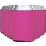 TahoeBay Blank Beer Can Coolers, Plain Bulk Collapsible Foam Soda Cover Coolies, Personalized Sublimation Sleeves for Weddings, Bachelorette Parties, HTV Projects (Fuchsia)