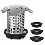 LEKEYE Drain Hair Catcher Stainless Steel Drain Protector/Strainer Easy Clean Hair Trap for Shower Drain