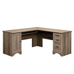 Sauder Harbor View Computer Desk, 66.14" D x 66.14" W x 30.28" H, Salt Oak finish