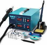 BK701D 700W Soldering Station, 2 In 1 Hot Air Rework & Station Soldering Iron, Soldering Practice Kit For Chips Such As QFP, SOP, PLCC or SOJ (BK701D)