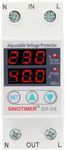 Jadeshay Voltage Protector Single Phase Adjustable Over Voltage Under Voltage Current Protective Device,Intelligent Surge Protector Current Stabilizer Voltmeter 230VAC (63A)