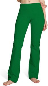 Houmous S-XXXL 29''31''33''35'' Inseam Women's Cotton Bootcut Pants Inner Pocket(Regular-31 Inseam-Bush Green, Large)