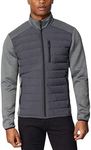 32 DEGREES Men's Mixed Media Jacket (Charcoal, Large)