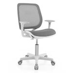 Costzon Kids Desk Chair, Height Adjustable Children Study Computer Chair with Armrests, Sit-Brake Casters, Swivel Mesh Task Chair for Boys Girls Teens Students, Kids Chair for Home, Office (Gray)