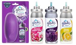 Glade Touch & Fresh Aerosol Air Freshener For Bathroom | 12Ml Refill (Pack Of 3),Lavender & Touch 'n' Fresh Wild Lavender Refill (Aerosol,12 Ml) Combo