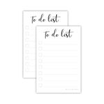 Daily Checklist Notepad - Things to Do Big Sticky Notes | Made in USA, 2-Pack, 50 Pages, 4x6