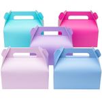 UnicoPak 30 Pack Pastel Gable Treat Boxes Assorted Color Party Favor Goodie Bag Boxes for Candy Treats Snacks Cookie Toys for Birthday Party Special Events, 6.5x3.5x3.5 Inches