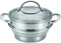 Anolon 77447 Classic Stainless Steel Universal Covered Steamer Insert with Glass Lid