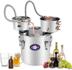 Suteck Alcohol Still 5Gal 18L Stainless Steel Alcohol Distiller Copper Tube Spirit Boiler with Thumper Keg and Build-in Thermometer for Home Brewing DIY Whisky Wine Brandy Making1