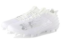 Under Armour Men's Blur Smoke Suede 2.0 Mc Football Shoe, (101) White/White/Metallic Silver, 8 UK