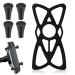 Motorcycle Phone Mount Tether, Silicone Security Bands Compatible with X-Grip RAM Bicycle Anti-Slip Bike Phone Holder Rubber Strap Mount Rubber Caps for Bicycle Motorcycle Handlebar