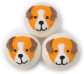 Wool Dryer Balls - Smart Sheep 3-Pack - XL Premium Natural Fabric Softener Award-Winning - Wool Balls Replaces Dryer Sheets - Wool Balls for Dryer - Laundry Balls for Dryer (Playful Pups)