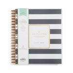 Blue Sky Day Designer for 2024-2025 Academic Year Daily and Monthly Planner, 8' x 10', Frosted Cover, Wirebound, Black Stripe (137885-A25)