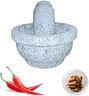 Lakshmi Handycrafts Stone Hand Grinder Mortar and Pestle round shapped 10 inch