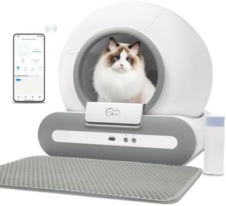 DOEL Upgrade Self Cleaning Cat Litter Tray Automatic Box 65L Large Capacity, Triple Security, APP Monitor Smart Cat Litter Box for Multiple Cats with Mat & Liners