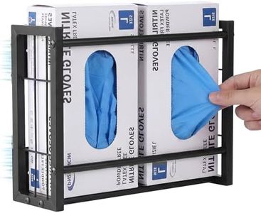 Candco Magnetic Glove Holder, Wall Mount & Fridge Mount Metal Dispenser Holds 2 Boxes, Wall Mount Disposable Gloves & Tissue Dispenser for Garage, Workshop, Kitchen, Office and Toolbox